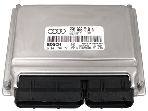 8E0 909 518 M  0 261 207 778 - БЛОК КОМП'ЮТЕРА AUDI A4 B6 1.8T 8E0909518M 0261207778