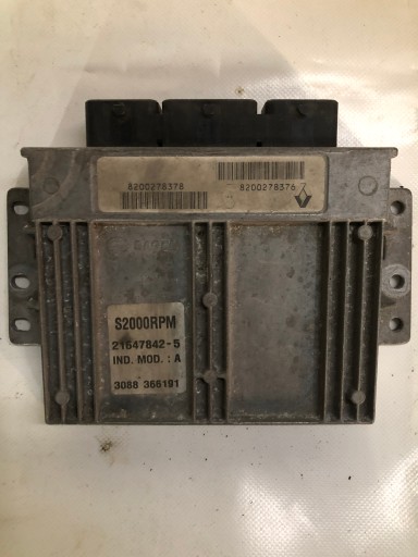 8200278376 8200278378 S2000RPM 21647842-5 - КОМП'ЮТЕР КЕРУВАЛЬНИК ДВИГУНА RENAULT LAGUNA 2 II 1.8 16V 8200278376 8200278378