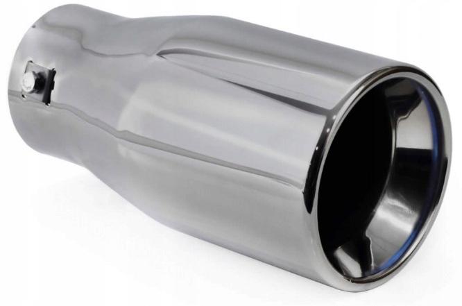 Наконечник глушника круглий прямий 102 мм чорний хром