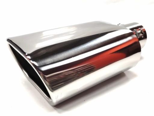 Наконечник глушника овальний 140/75 мм з нержавіючої сталі