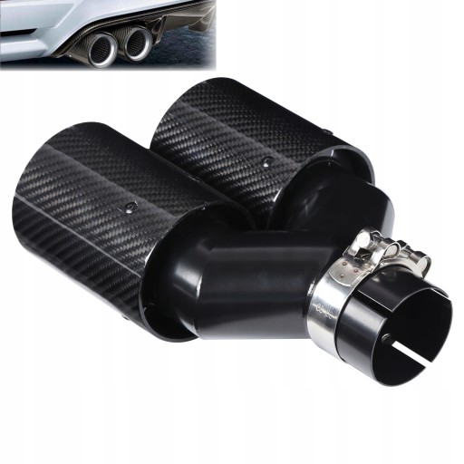 255644 - НАКОНЕЧНИК ГЛУШНИКА ПОДВІЙНИЙ ЧОРНИЙ 63-93 ММ