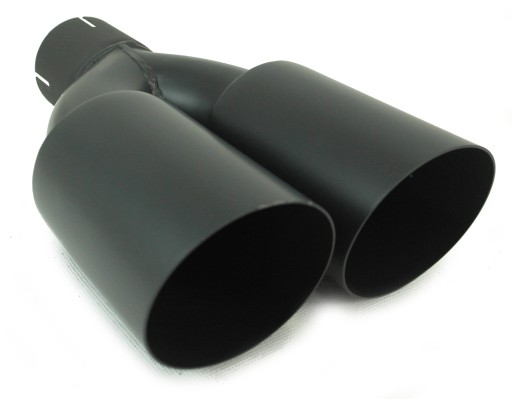 НАКОНЕЧНИК ДВОЙНОГО ГЛУШИТЕЛЯ ULTER 2x80 60 мм ЧЕРНЫЙ, ЧЕРНЫЙ