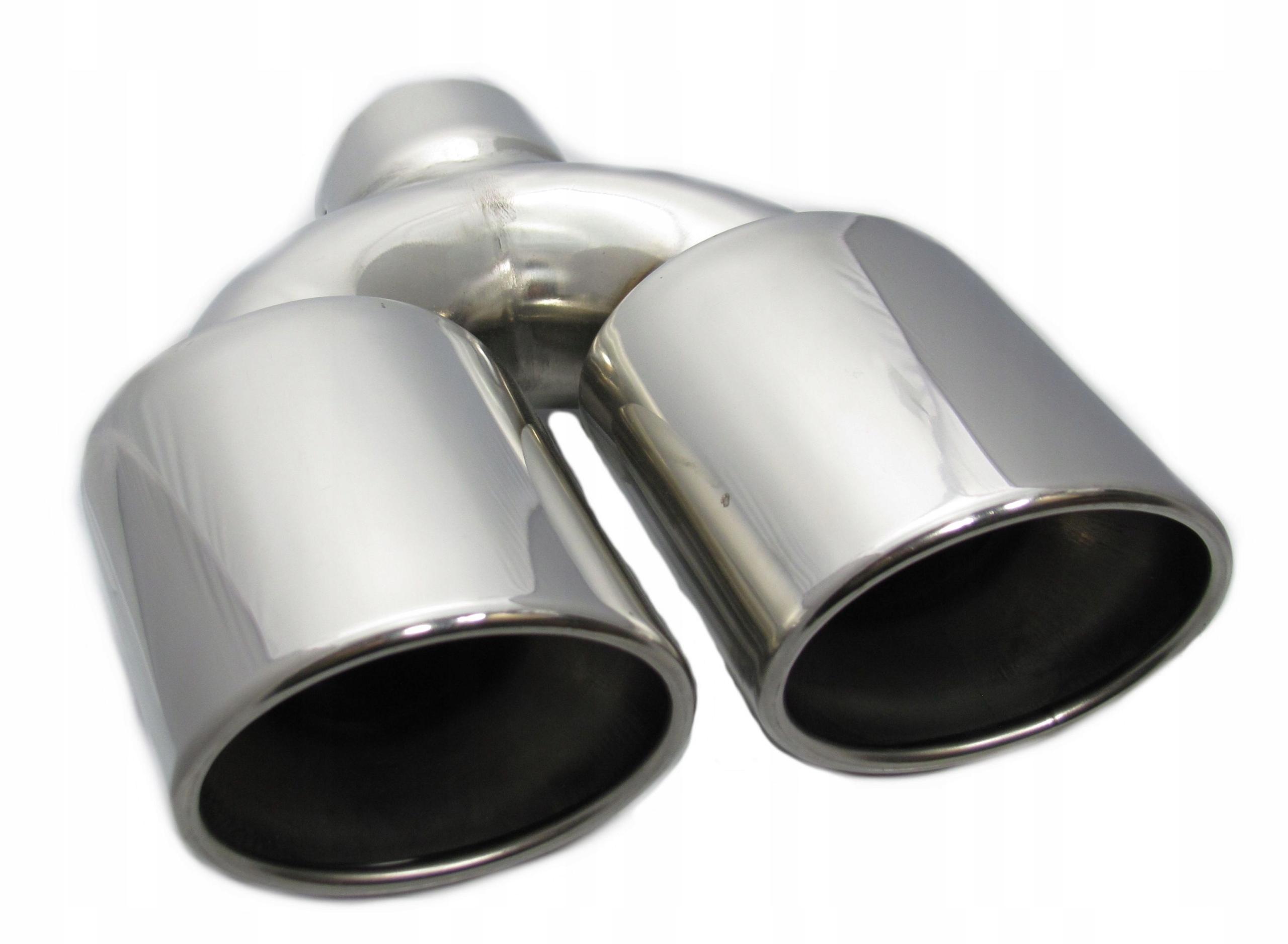 Наконечник глушителя выхлопной трубы из нержавеющей стали двухтрубный овал