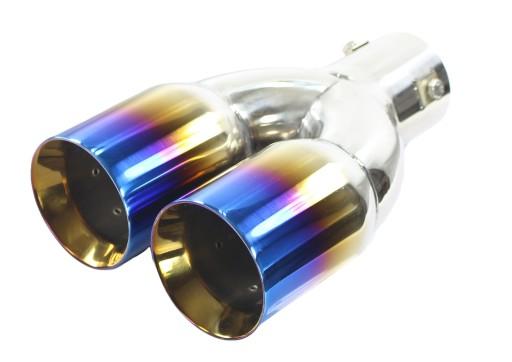 Наконечник глушника з нержавіючої сталі подвійний круглий