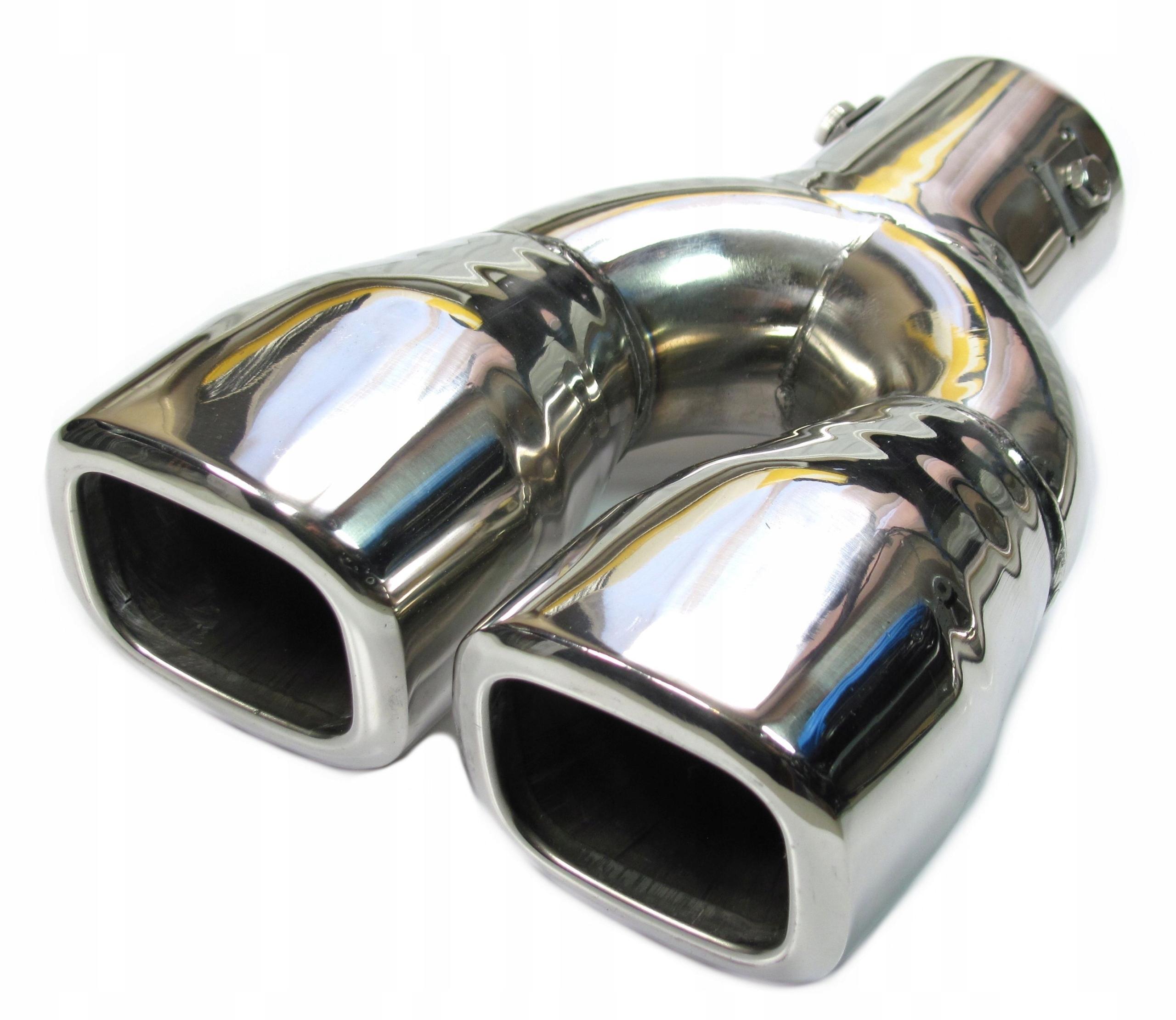 Наконечник глушника вихлопної труби з нержавіючої сталі подвійний 54 мм