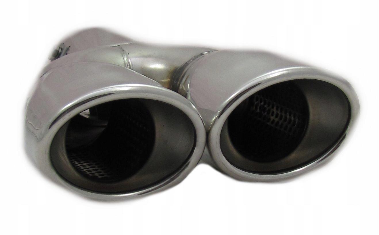 Глушитель выхлопной трубы двойной овал 55 мм