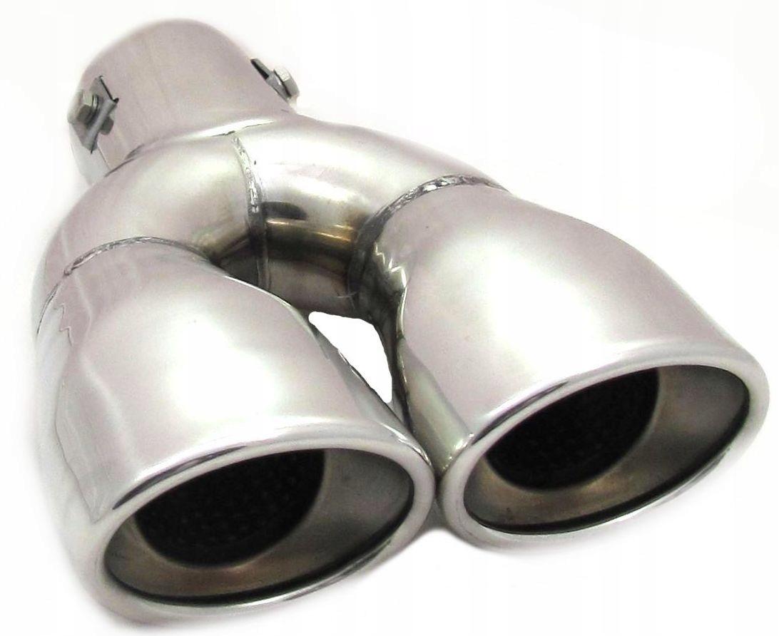 Глушитель выхлопной трубы двойной овал 55 мм