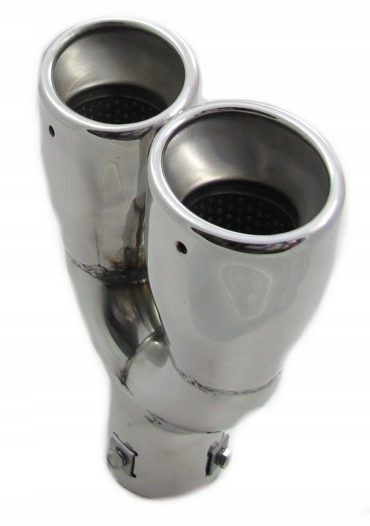 Глушитель выхлопной трубы двойной овал 55 мм