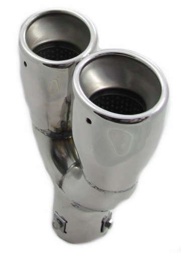 НАКОНЕЧНИК ГЛУШНИКА вихлопна труба подвійна овальна декоративна кришка до 55мм