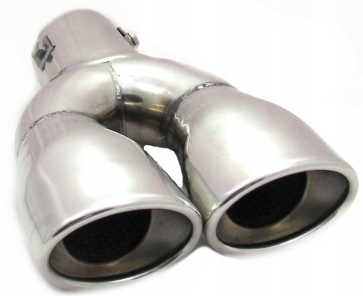 ГЛУШИТЕЛЬ НАКОНЕЧНИК выхлопной трубы двойной овальный декоративный колпачок до 55 мм