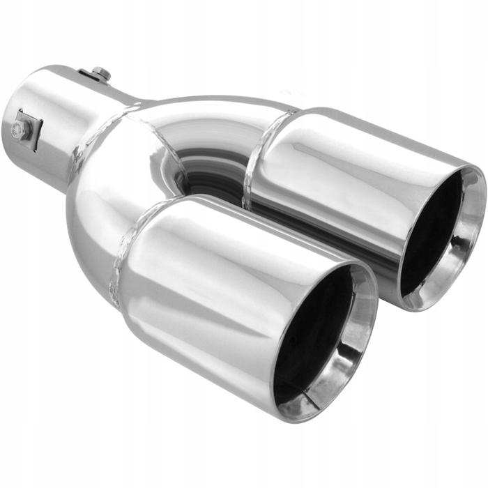 Наконечник выхлопной трубы глушитель двойной 2X 76 мм
