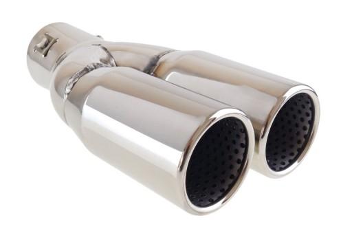 Наконечник глушителя 2X63 мм из нержавеющей стали