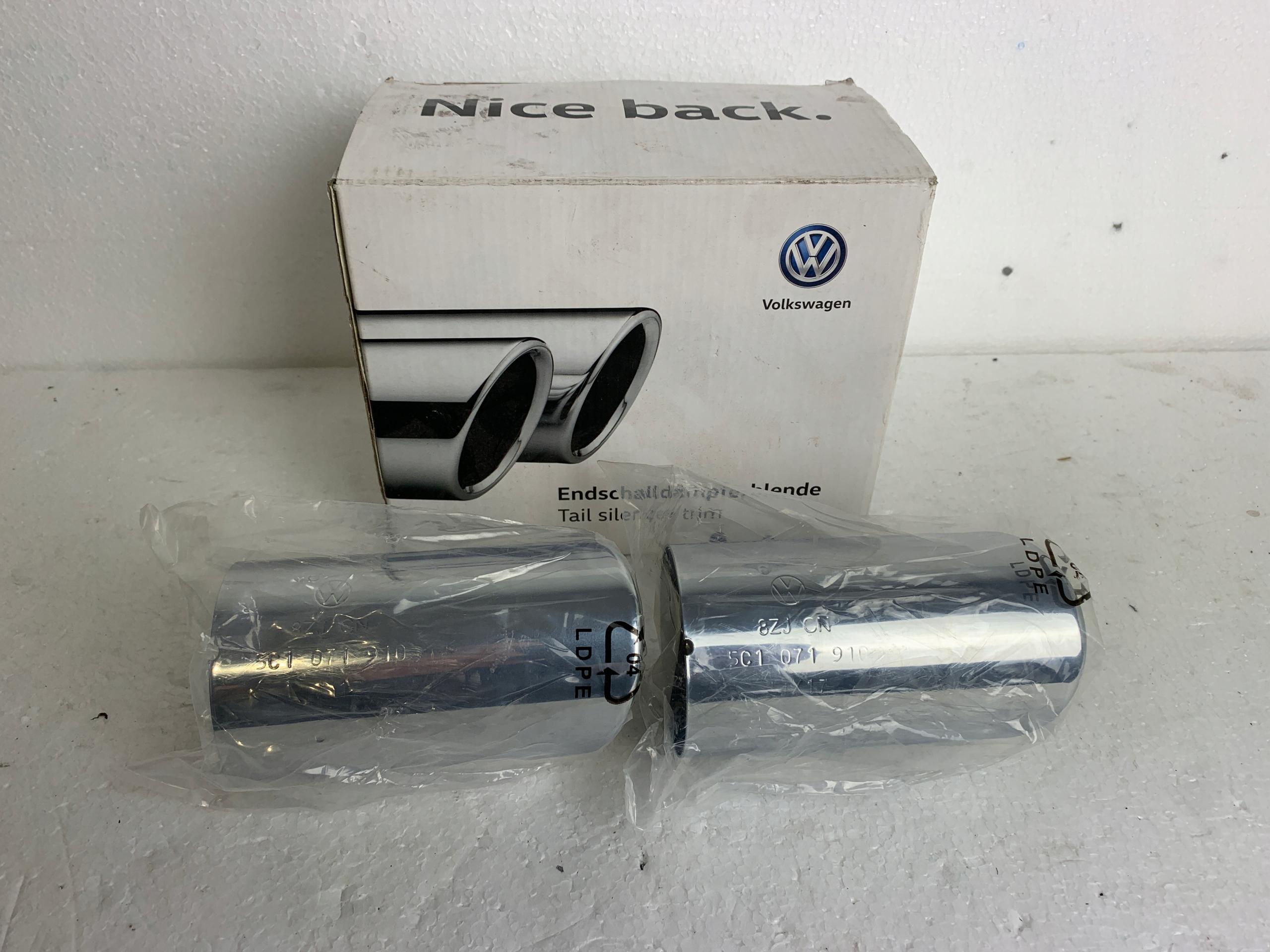 Наконечник выхлопной трубы хром новый Жук Гольф 7 60 мм