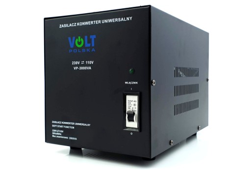 Перетворювач напруги 230/110 в 3000 Вт + м'який старт
