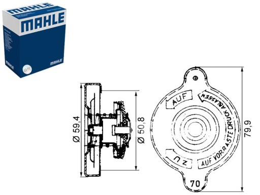 CRB 15 000P - Кришка радіатора MAN F2000 F9 F90 G90 L2000 M 2000 L M 2000 M M90