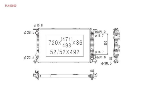 KOYORAD PL442800 Радіатор двигуна