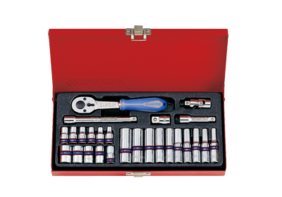 НАБІР Коротка/довга 6-точкова головка 1/4'' 4-13мм KING TONY