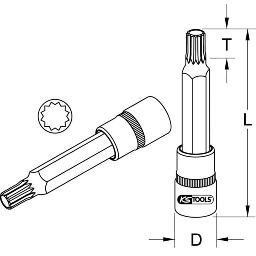Головна головка KS Tools 1/2