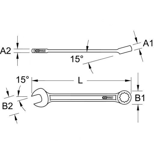 KS Tools Накидной ключ, угловой 38 мм