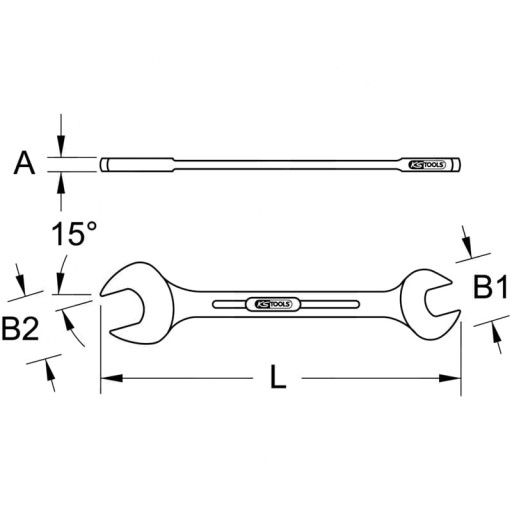 KS Tools Ключ гайковий подвійний 41x46 мм