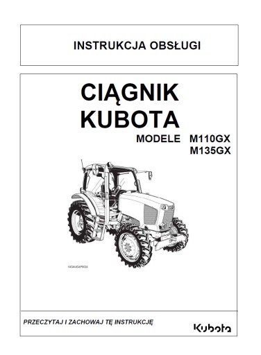 Kubota M110GX, M135GX руководство пользователя на русском по-польски