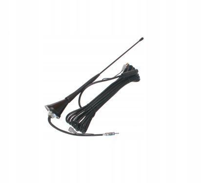 БОРТОВА АВТОМОБІЛЬНА АНТЕНА ЧОРНА З КАБЕЛЕМ З ПОСИЛЕННЯМ