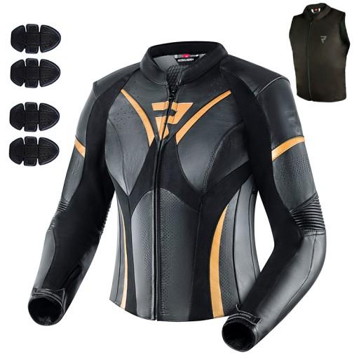 ЖЕНСКАЯ КОЖАНАЯ МОТОЦИКЛОВАЯ КУРТКА REBELHORN REBEL