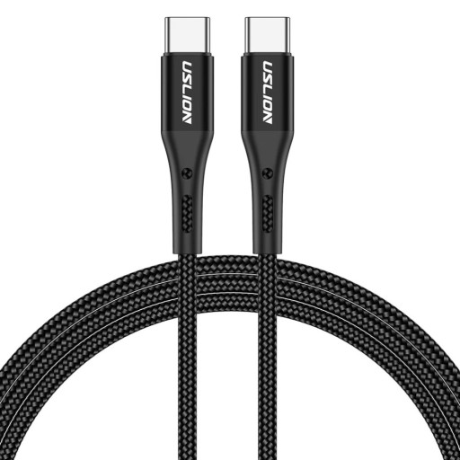 Кабель USLION USB-C PD QC 3.0 60W 3 м ЧОРНИЙ