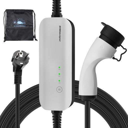 Зарядний кабель для розетки 220 Тип 2 3,6 кВт 10/13/16A з сумкою 6м 1-фазний EV