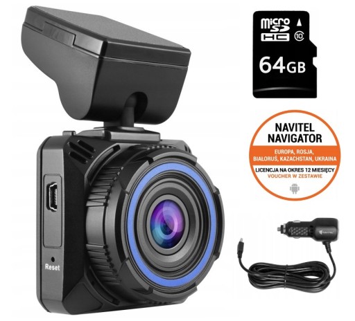 Автомобильная камера Navitel DVR R600 FHD карта 64GB