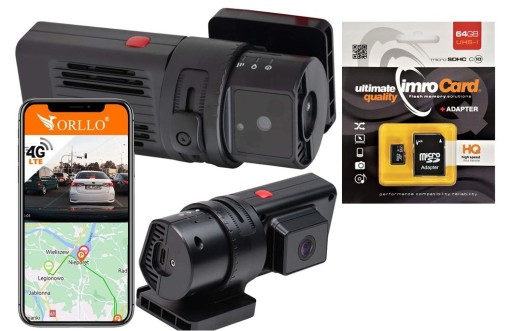 Автомобильный видеорегистратор ORLLO FORCE ONE SIM GPS Dual4G+CARD 64