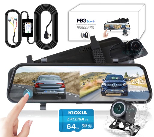 Автомобільна камера реєстратор Mirror 2K + FHD HS900PRO SONY + карта 64GB
