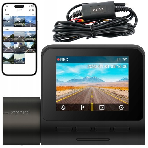 70mai A200 Автомобильная камера HDR-видеорегистратор + парковочный модуль UP03