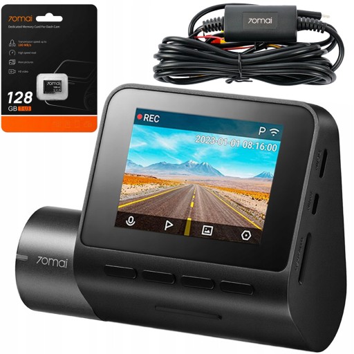 Автомобильная камера 70mai A200 Видеорегистратор + парковочный модуль + карта 128 ГБ