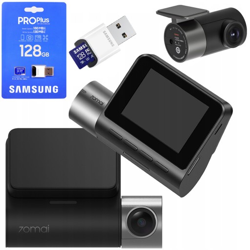 Автомобильная камера 70mai PRO PLUS+ A500S + RC06 + Samsung 128 ГБ + ридер