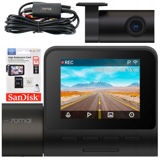 Автомобільна камера 70mai Відеореєстратор A200 + задня RC11 + парковка + 128GB