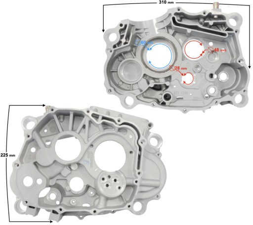 KSIBSE027 - NXT300 правый картер двигателя
