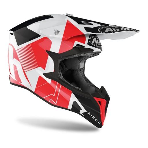 Повнолицевий шолом AIROH WRAAP RAZE, RED GLOSS L