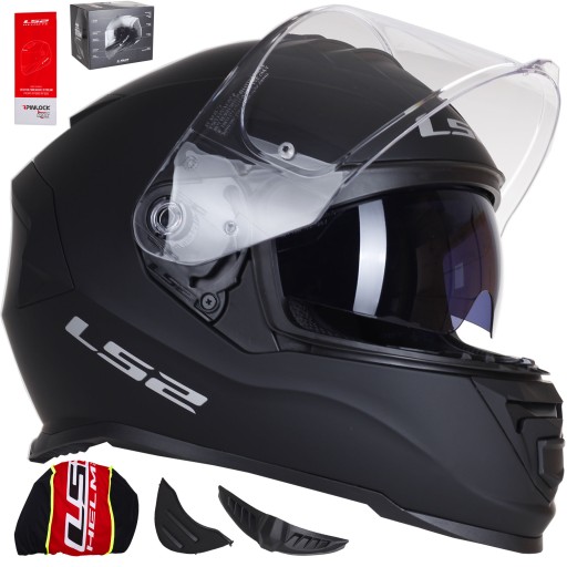 Мотоциклетный шлем LS2 FF800 STORM II BLACK MATT ECE 22.06