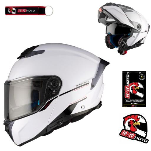 Мотоциклетний шолом MT ATOM 2 SV SOLID GLOSS PEARL WHITE білий БЕЗКОШТОВНО