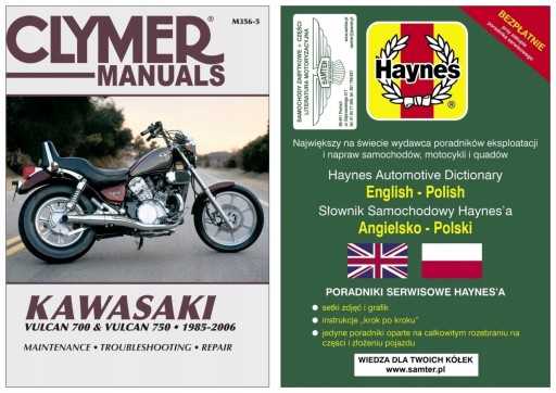 Kawasaki Vulcan VN 700 750 (1985-2006) посібник з ремонту Clymer + безкоштовно 24 години