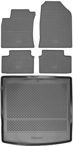 Kia Proceed Hatchback 2019 - Коврики резиновые + коврик в багажник