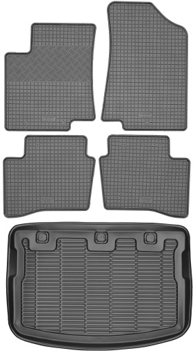 Kia Rio III Hatchback 2011-2017 КОМПЛЕКТ - Коврики + коврик в багажник