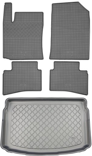 Kia Rio IV YB HB 2017 - КОМПЛЕКТ - Килимок в багажник + килимок для ніг