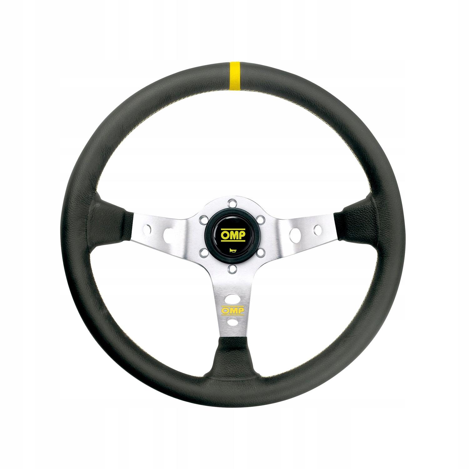 Кермо OMP CORSICA sil-yell шкіра