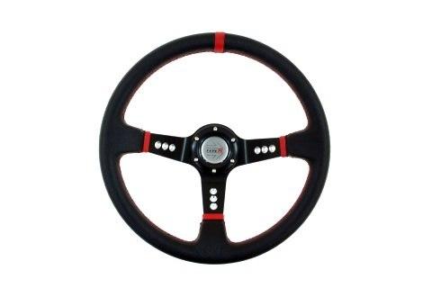 Руль Pro 350 мм смещение: 80 мм кожа черный