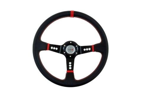 Руль Pro 350 мм смещение: 80 мм кожа черный