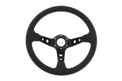 Кермо Pro 350 мм зміщення: 80 мм шкіра чорний