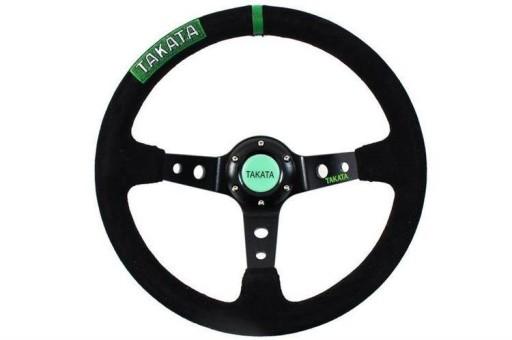 Руль Pro 350 мм смещение: 80 мм Takata замша