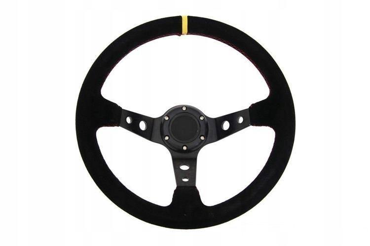 Кермо Pro 350 мм зміщення: 80 мм замша жовтий